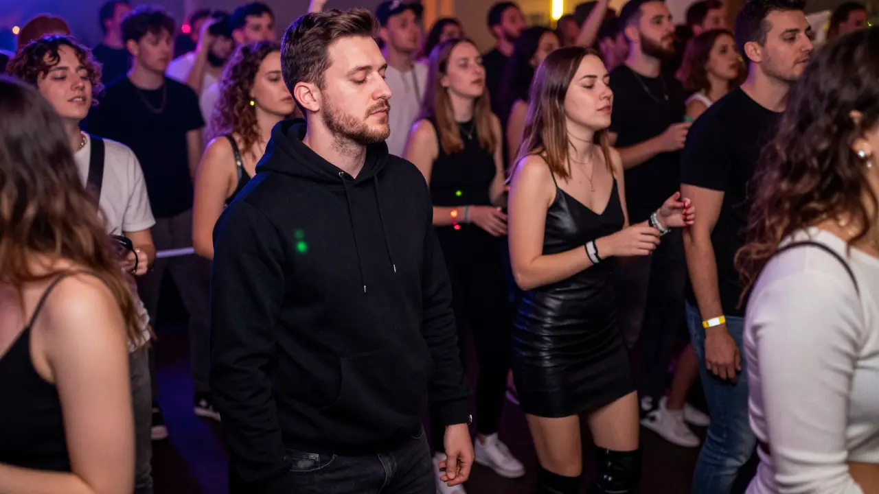 Diverse crowd lost in the rhythm at Pacha Munich, no phones, no barriers, pure immersion in deep house and techno.